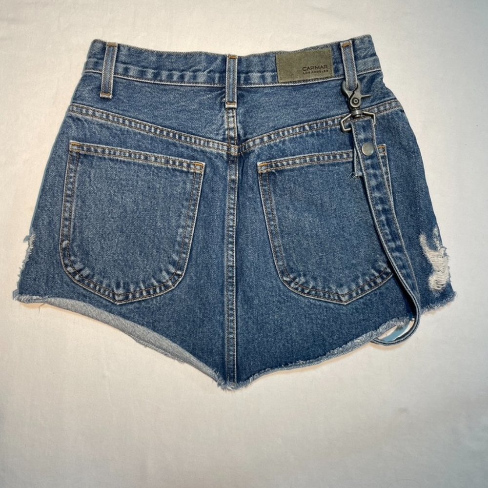 Carmar Denim Beatrice Zip Front Mini Skirt - Picture 3 of 9